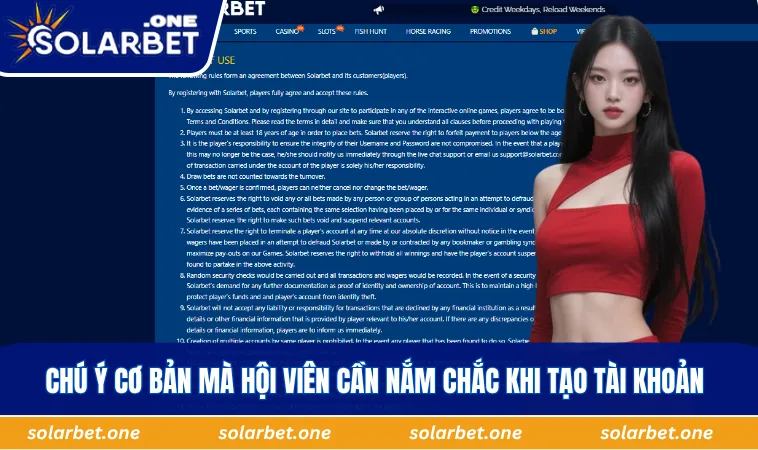 Chú ý cơ bản mà hội viên cần nắm chắc khi tạo tài khoản