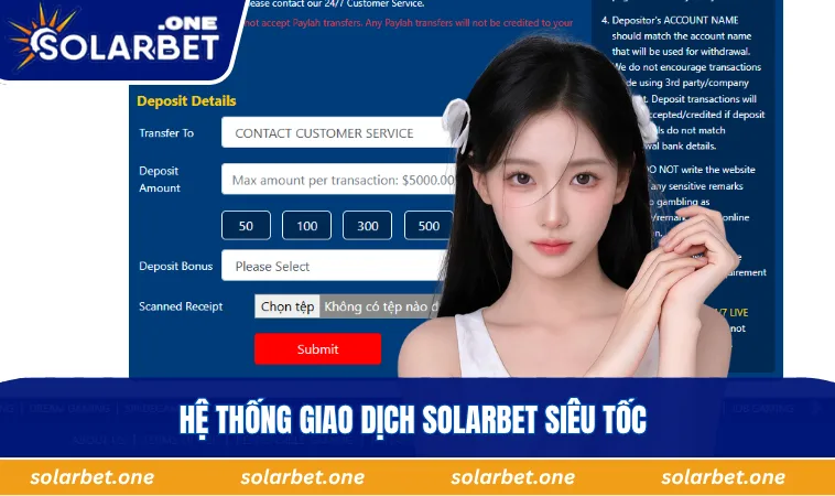 Hệ thống giao dịch SOLARBET siêu tốc