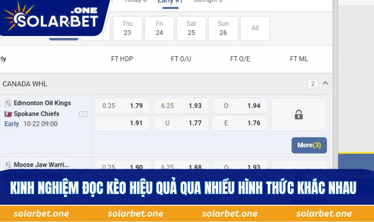 Kinh nghiệm đọc kèo hiệu quả qua nhiều hình thức khác nhau