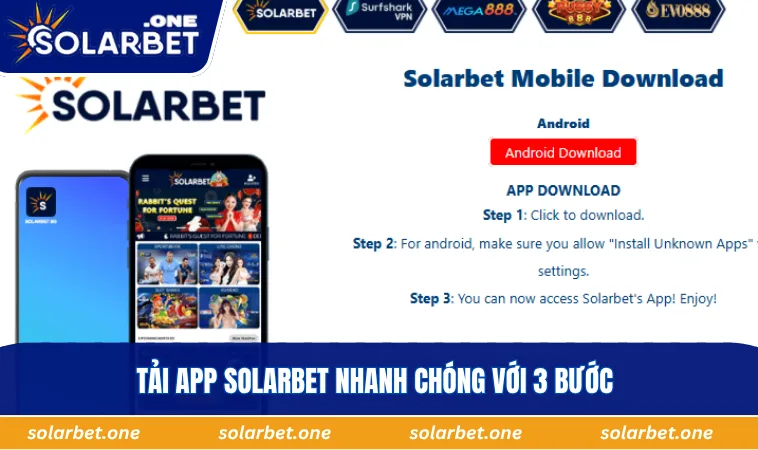 Tải app SOLARBET nhanh chóng với 3 bước